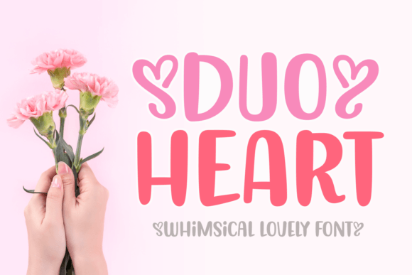 Duo Heart Font: Whimsical Design for Creative Projects