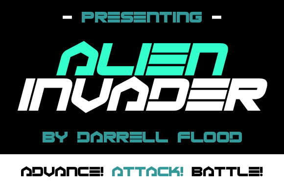 Elevate Your Sci-Fi Designs with the Alien Invader Display Font